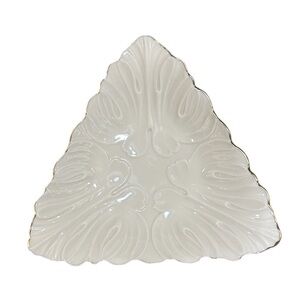 Lenox America Triangle Bowl/Catchall with Vide Poche 24k Gold Trim Vintage